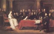 Sir David Wilkie THe First Council of Queen Victoria (mk25) oil painting